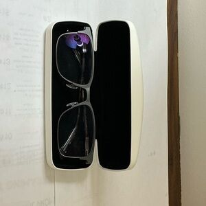 Calvin Klein Gray and Silver Eyeglasses Unisex